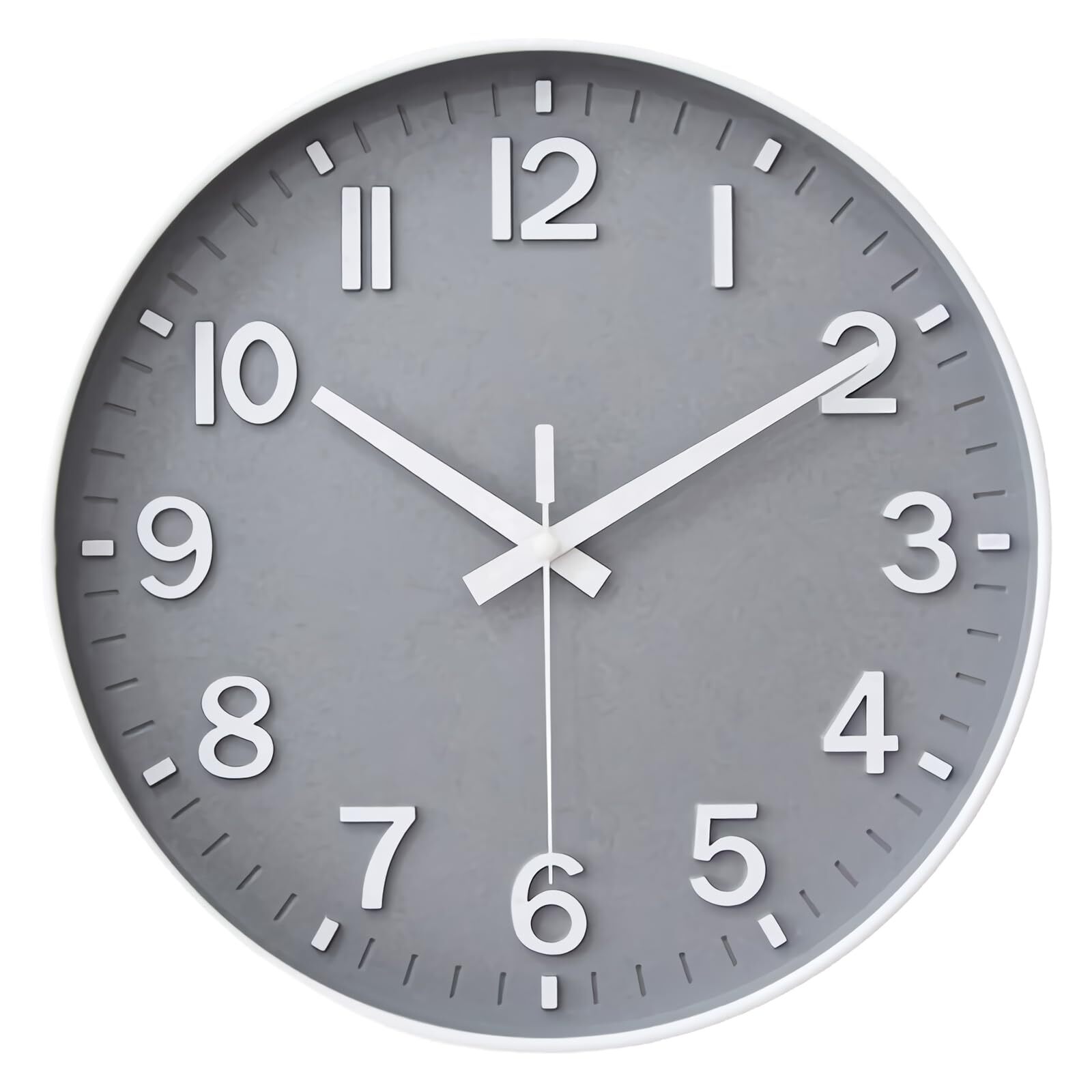Modern Wall Clock12 inch Silent Non Ticking Wall ClockBattery Operated Analog...