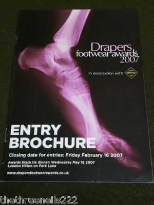 DRAPERS FOOTWEAR AWARDS - ENTRY FORM 2007 - 8pp