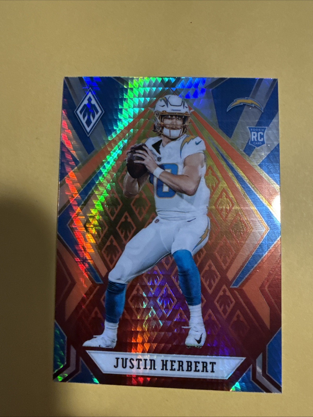 2020 Panini Phoenix - JUSTIN HERBERT - "FIREBURST PRIZM" / RC - #103- CHARGERS