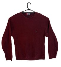 Ralph Lauren Chaps Mens Sweater XXL XXG Cotton Vintage Maroon