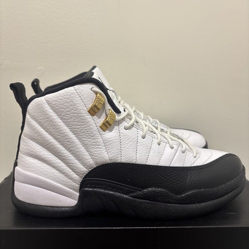 2013 Air Jordan 12 Taxi Men’s Size 7.5 White Black Gold Super Clean  - 第 3/9 張圖片