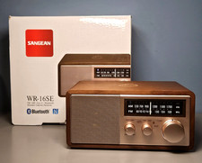 Sangean WR-16SE FM/AM/Aux-in/Bluetooth Wooden Cabinet Receiver - New in Open Box