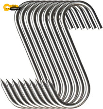 Meat Hooks Premium Stainless Steel Butcher Hook Smoking Hooks Meat 5.12IN 20PCS