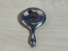 1925 British Empire Exhibition Novelty Compact / Mirror Hand Mirror Shaped