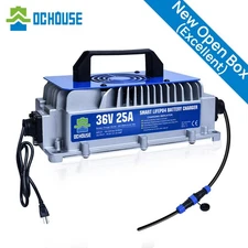 36V 25A Golf Cart Lithium LiFePO4 Battery Smart Charger Trolling Motor Used