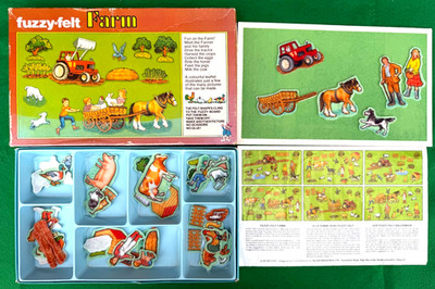 Fuzzy-Felt FARM Vintage 1982 - Kreativ Spaß Klassiker Spiel Weihnachten Geschenkidee