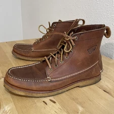 Men’s 8E Vintage Red Wing Moc Toe 9156 Crepe Sole Heritage Handsewn Collection