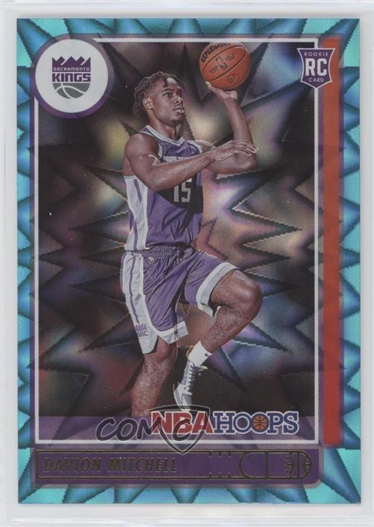 2021-22 Panini NBA Hoops Rookies Teal Explosion Davion Mitchell #228 00be