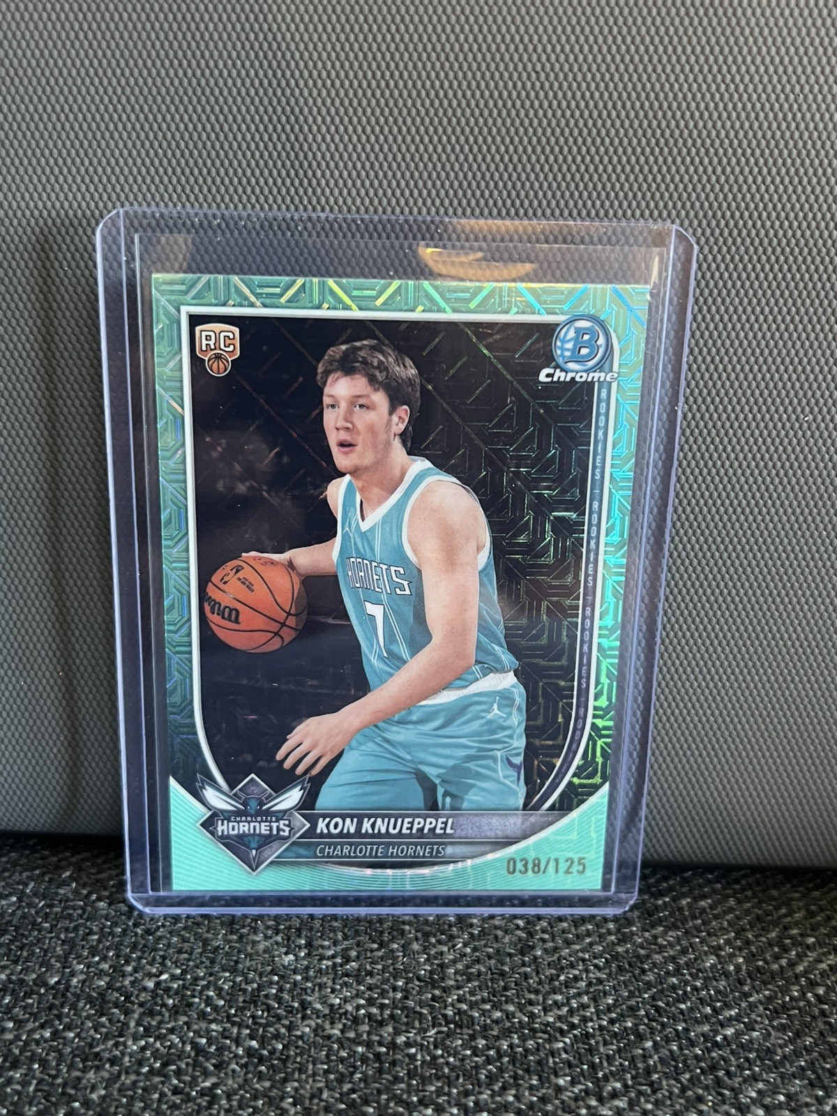 2025 Bowman Chrome Kon Knueppel (RC) Aqua Mojo Refractor /125 #BCV-4 Color Match