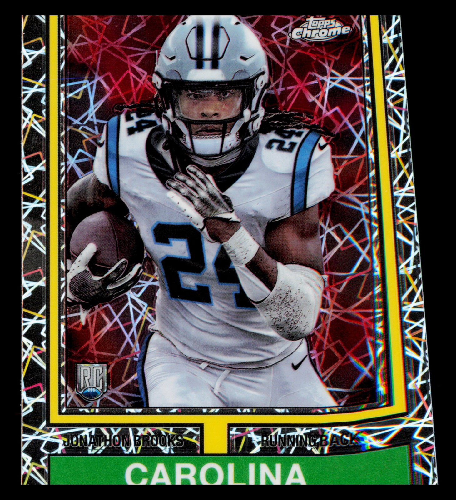 2024 Topps Chrome Jonathon Brooks 1974 Topps Football Lazer Refractor #74TF-13