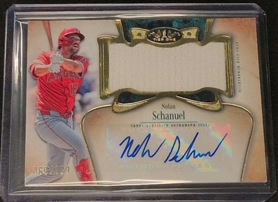 2026 Topps Tier 1 Nolan Schanuel Auto Jumbo Relic /199 Angels