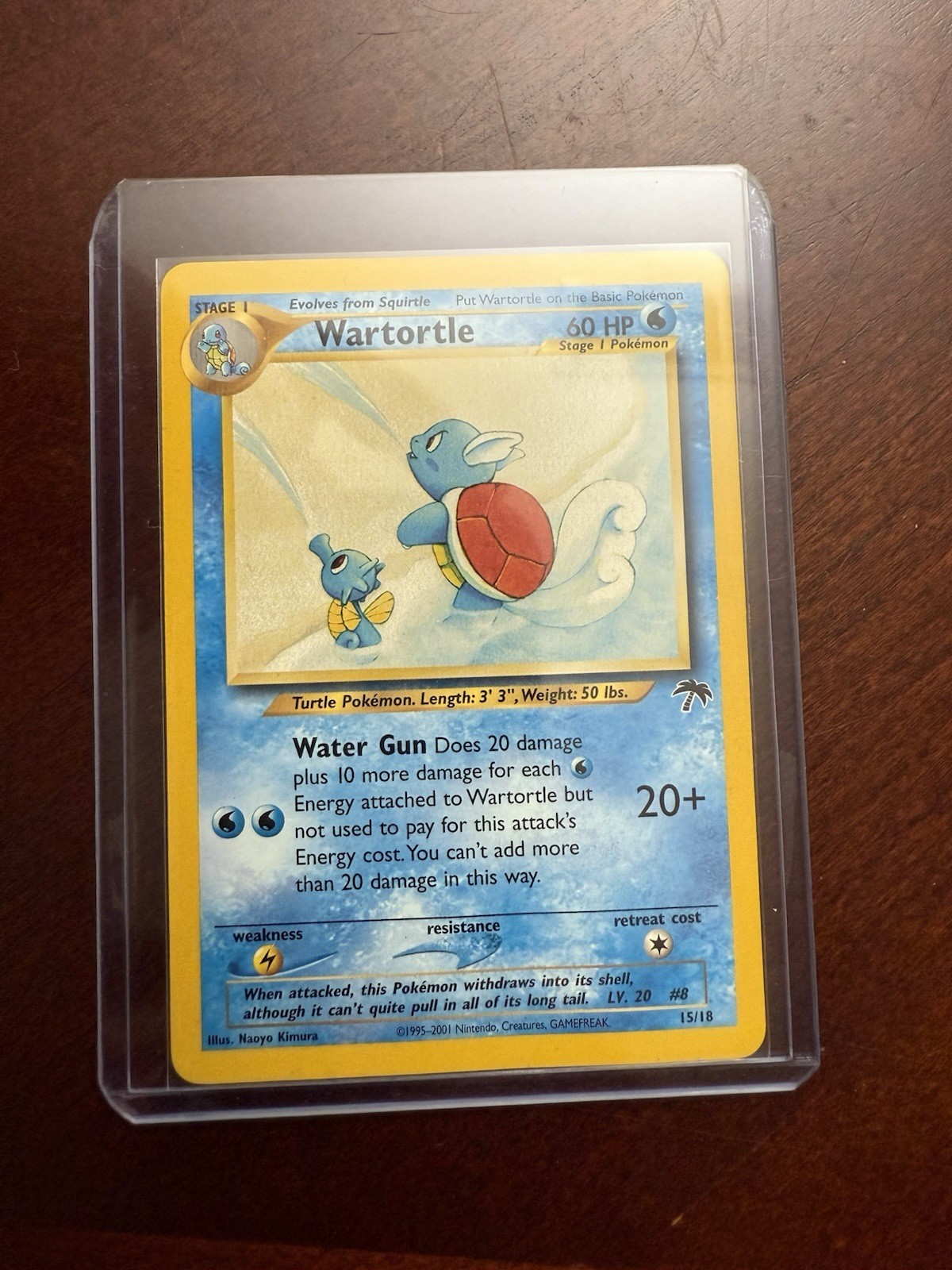 Pokémon TCG Wartortle 15/18 Southern Islands Promo Rare Card NM/MINT