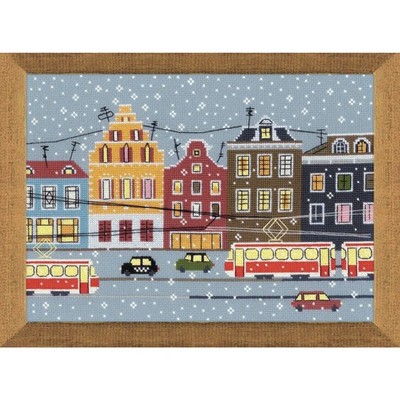 Riolis Cross Stitch Kit 11.75x8.25 Inches Tram Route 1489