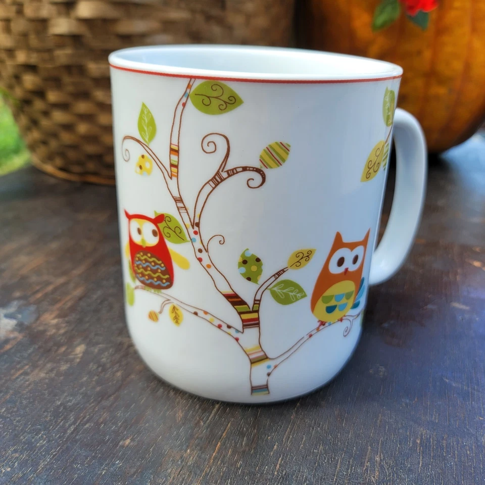 Taza de café de porcelana Jumbo Owl "Enchanted Woods" de gran tamaño 222 Foto 4 de 4