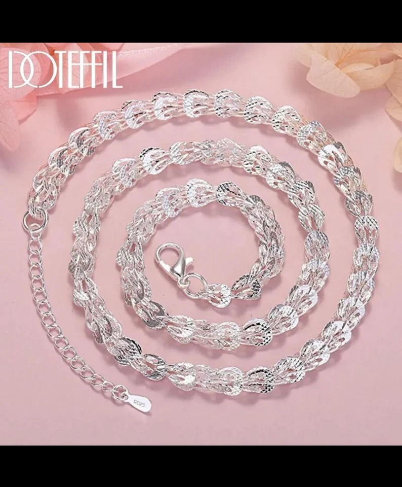 COLLANA COLORE ARGENTO S 925 LUNGA 50 CM - Immagine 4 di 4