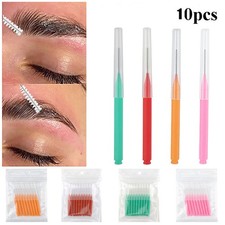 10Pcs Mini Eyebrow Eyelash Brushes Set for Smooth Application Lightweight Eco Fr