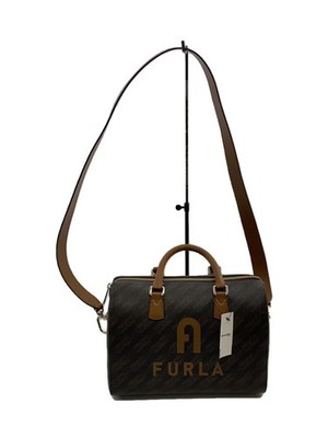 FURLA VARSITY STYLE Varsity Style 2-Way Boston Bag PVC Brown WB00921