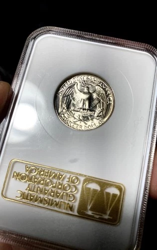 1943 S WASHINGTON QUARTER NGC MS64 OLD GEN 3.0 HOLDER!