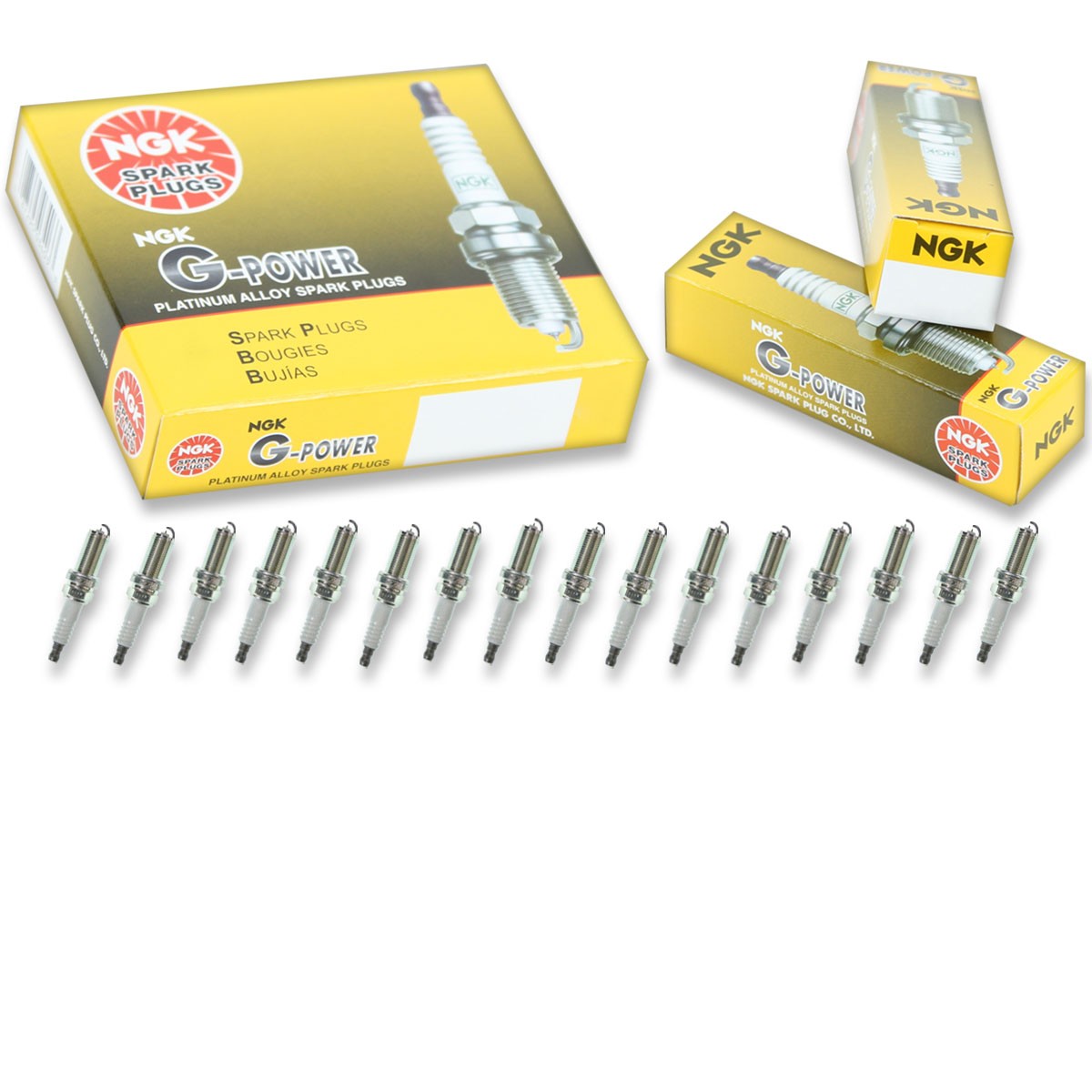 16 pcs NGK G-Power Spark Plugs for 2009 Dodge Ram 3500 5.7L V8 - Engine Kit fx