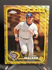 2024 Topps Chrome Gilded Collection Larry Walker Gold Wave /75 Colorado Rockies
