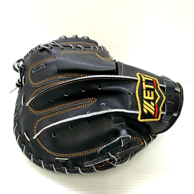 ZETT Pro Status 33” Catcher's Mitt RHT Black Hardball Japan Used