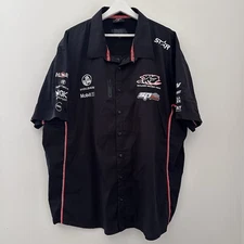 Holden Factory Racing Team Men’s Button Up Embroidered Shirt - Black - Size 4XL 