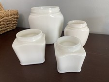 Lot of 4 Small Milk Bottles Very Nice Condition