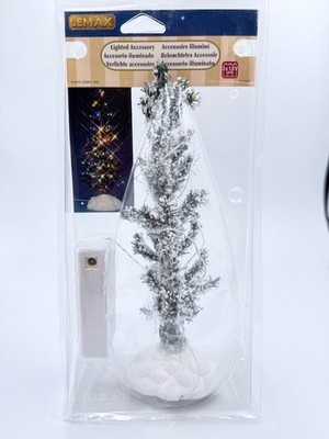 Lemax 54950 LIGHTED PINE TREE MULTI COLOR LARGE Christmas Village Magnet Base