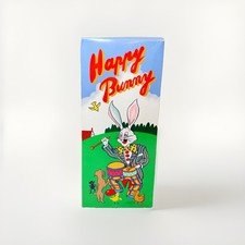 New Happy Bunny Tin Toy Drumming Tin Wind Up Toy In Box Easter Decoration