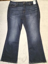 Terra  Sky Women's Plus Size High Rise Bootcut Stretch Jeans Dark Wash Size 22W