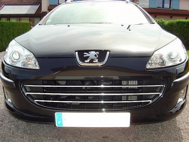Baguette calandre chromée Peugeot 407 SW protection avant antirouille