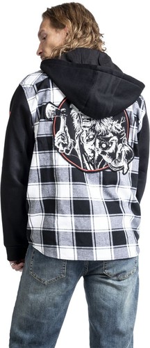 Felpa con cappuccio Iron Maiden Eddie flanella rara band merch metal nuova - Foto 11 di 12