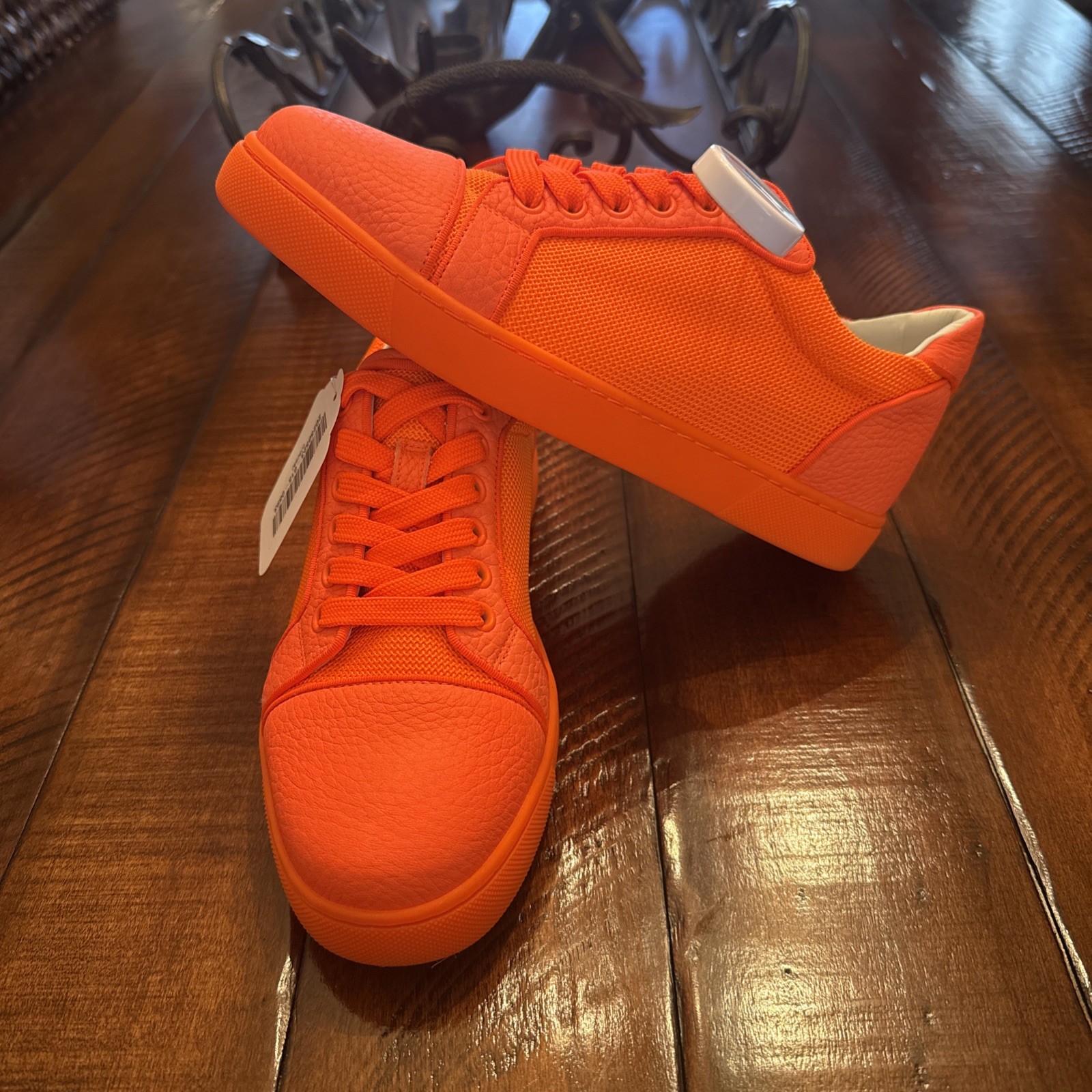 SAOLA Sneakers Christian Louboutin suola rossa arancione donna taglia 37 autenticate