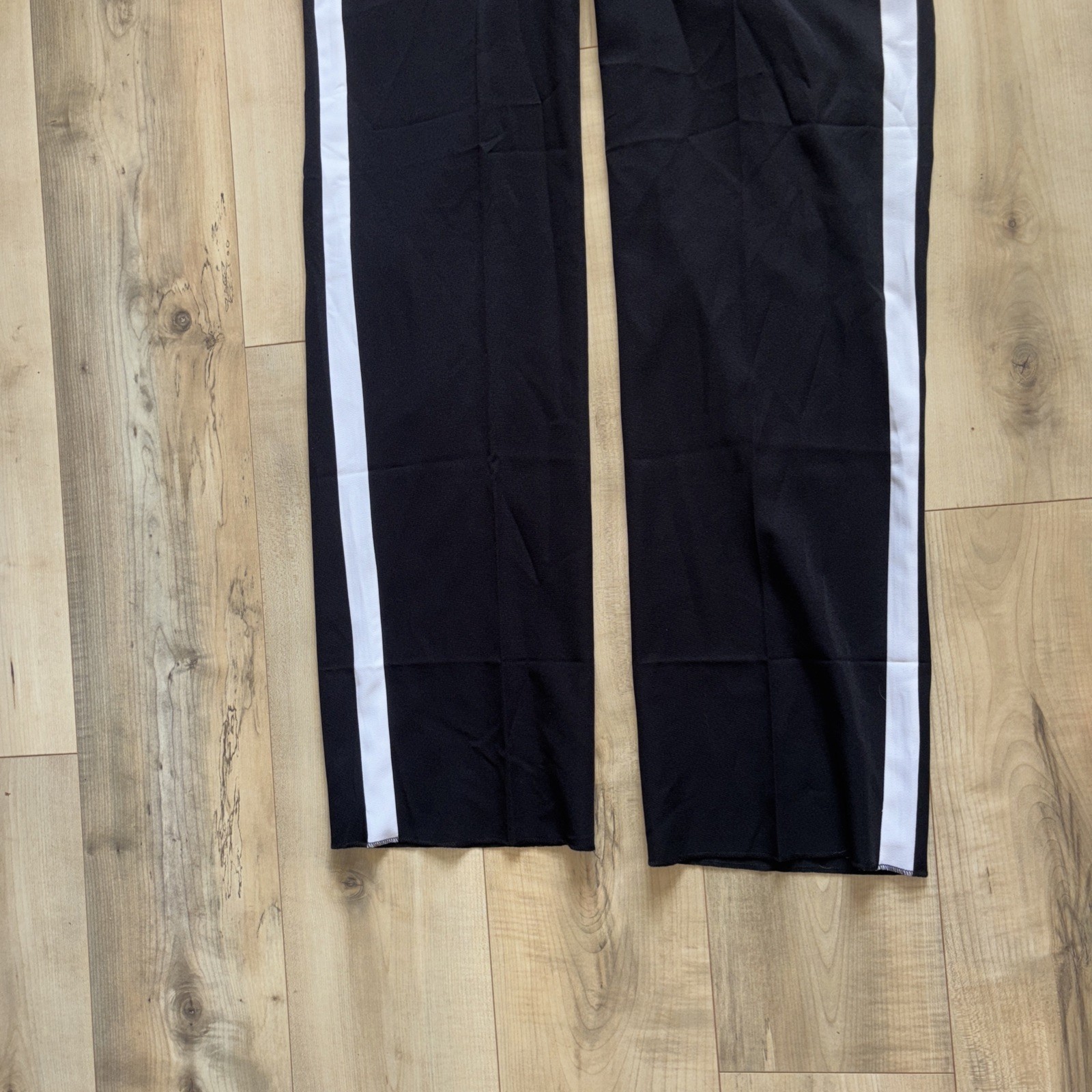 Pantaloni da calcio uomo Cliff Keen leggeri neri righe bianche taglia large (34)