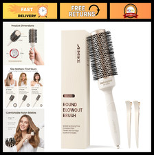 Round Blowout Brush for Fine Hair - Nano Ceramic Thermal Hair Styling Tool, 1.7"