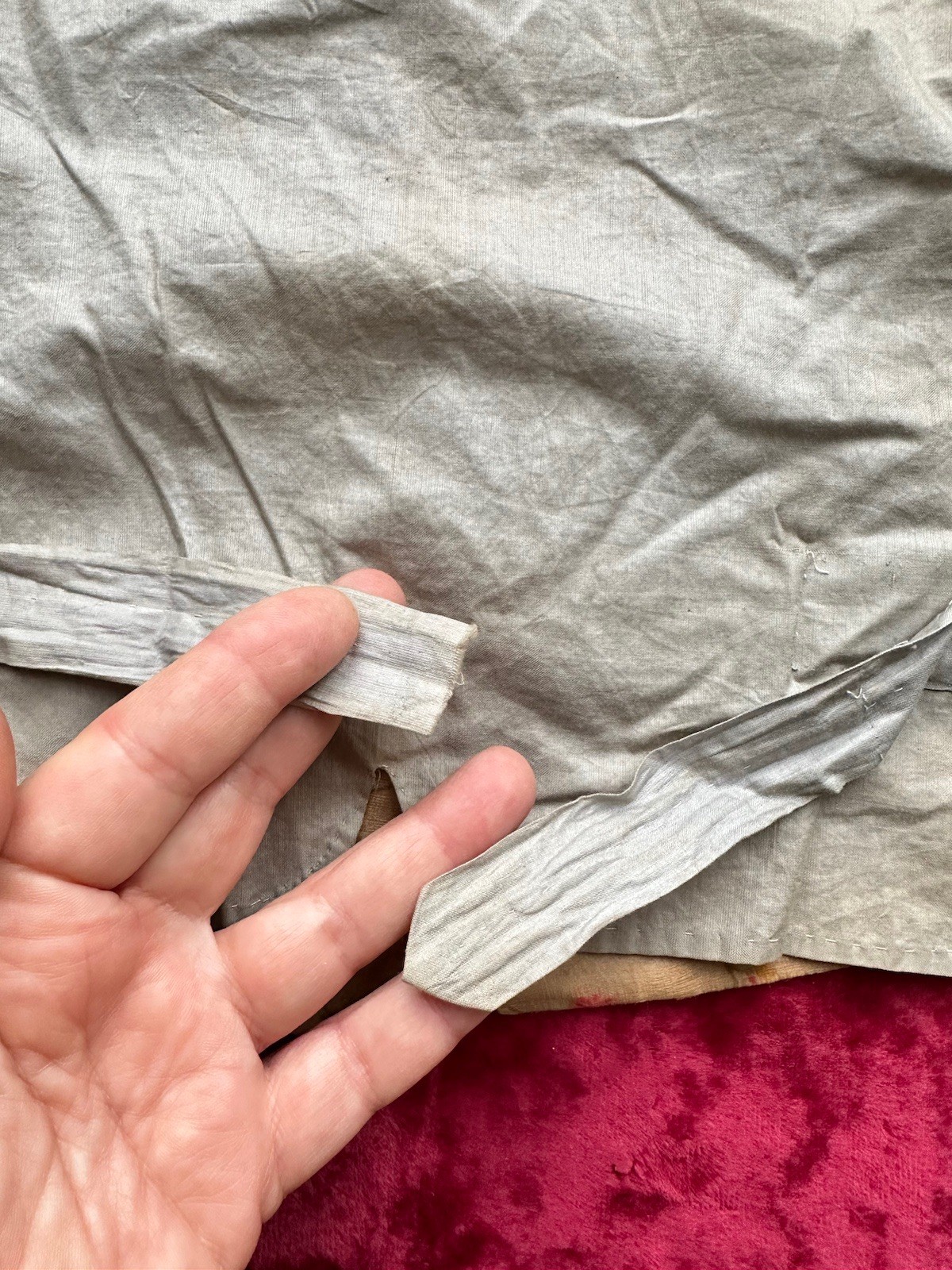 Antique children's clothing vest play costume silk small flowers