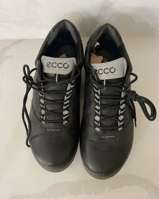 ECCO Biom Hybrid 2 Men's Leather Golf Shoes Black/Gray/Blue size 9-9.5