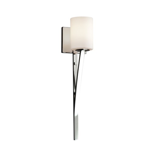Justice Design Group FSN-8791-10-OPAL-LED1-700 Fusion 4.5" Sabre - Chrome