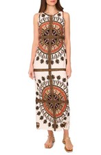 Vince Camuto Medallion Print Maxi Dress Womens Small Sleeveless Boho Jersey NWT
