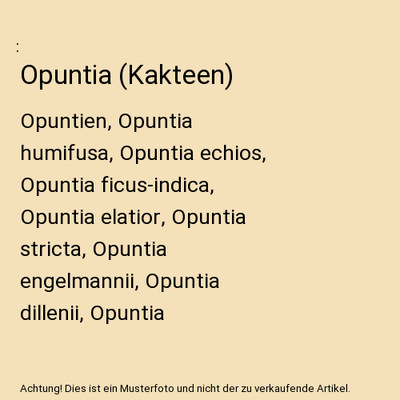 Opuntia [Kakteen]: Opuntien, Opuntia humifusa, Opuntia echios, Opuntia ficus-ind