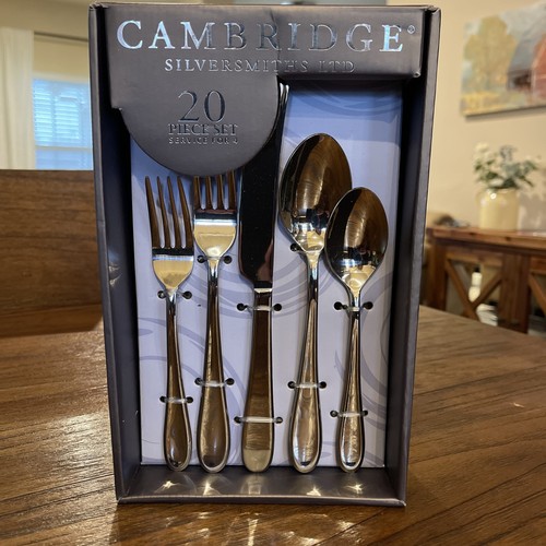 Cambridge Kitchen Stainless Steel Silverware 20-Piece Set Service For 4 Dining