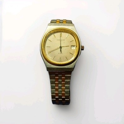 Wittnauer QWR Man's Two-Tone Presentation Watch Integrated Bracelet