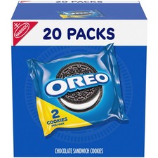 OREO Chocolate Sandwich Cookies, 20 Snack Packs 2 20 Ounce Pack of 1