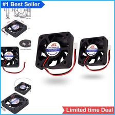 Cooling Fan 2 Pack 12V 50mm 5010 2 Pin 0.1A Brushless Quiet 23dB for 3D Printer