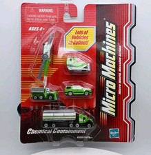 Micro Machines Hasbro Chemical Containment Set 2003 Tahoe Semi Truck RARE READ
