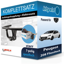 Für Peugeot 208 12- IMIOLA HAK-POL Anhängerkupplung starr + 7polig E-Satz AHK