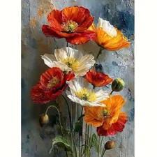 Paint by Numbers Kit for AdultsFlowers Adult Paint by Number Kits on Canvas f...