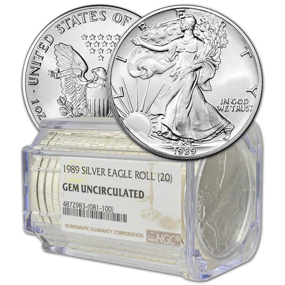 Roll of 20 - 1989 American Silver Eagle - NGC Gem Uncirculated | eBay