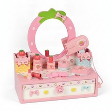 Safe Smooth Edges Role-Play Vanity Set Cartoon Style Wooden Vanity Toy
