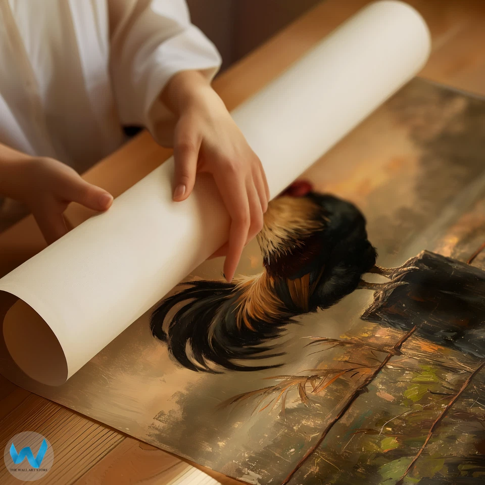 Arte de parede galo rústico fazenda - Pôster de galinha - 12X16/16X20/18X24/24X36 - Imagem 4 de 4